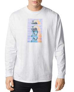 Zanerobe Long-sleeve Fangs Box Graphic Tee White thumbnail 1