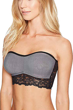 b.tempt'd Black/Silver b.charming Bandeau Bralette thumbnail 2