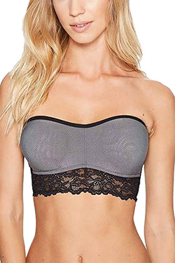 b.tempt'd Black/Silver b.charming Bandeau Bralette thumbnail 3