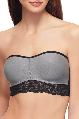 b.tempt'd Black/Silver b.charming Bandeau Bralette