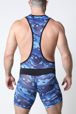 cellBlock 13 Blue Ajax Camo Mesh Singlet thumbnail 3