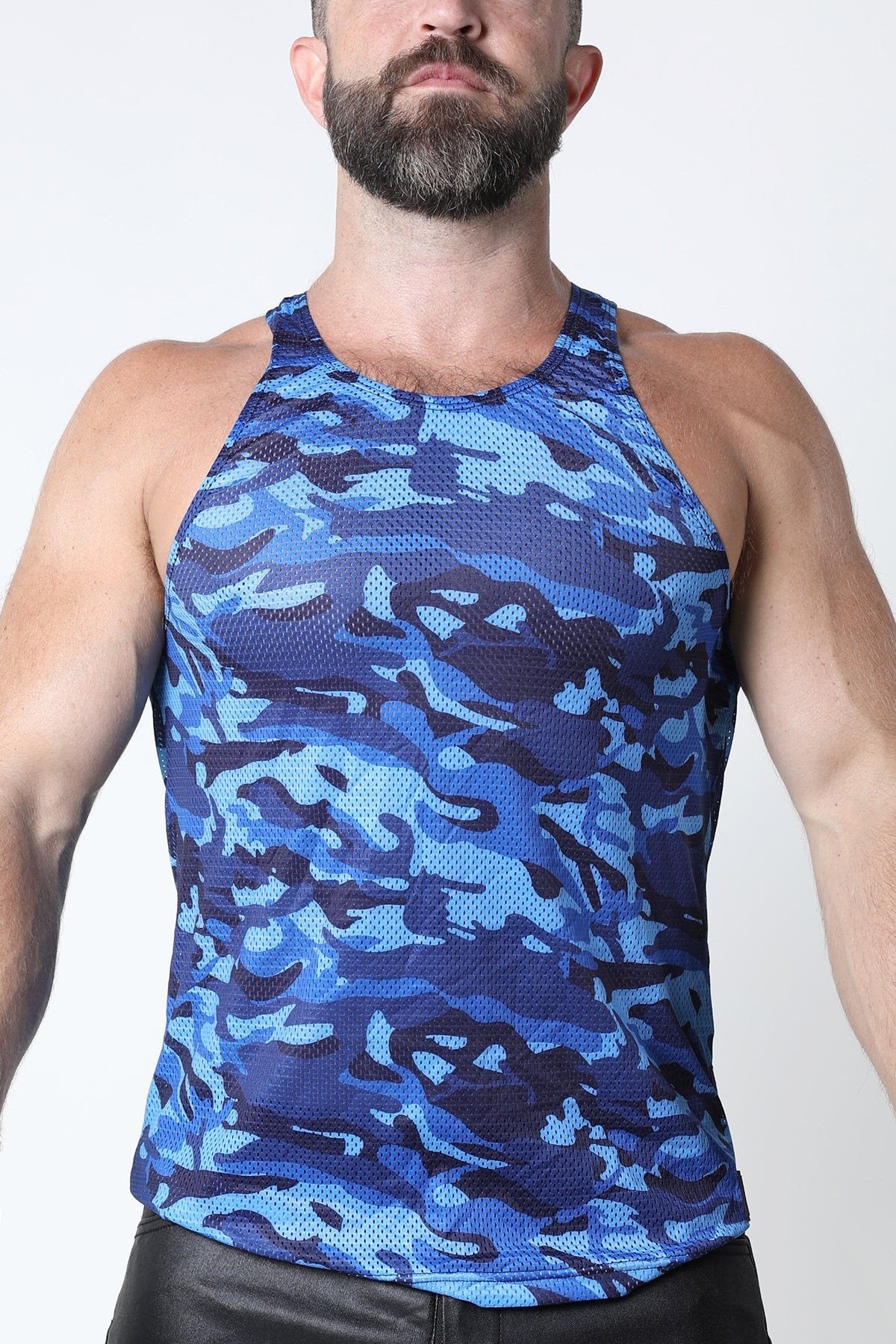 cellBlock 13 Blue Ajax Camo Mesh Tank Top