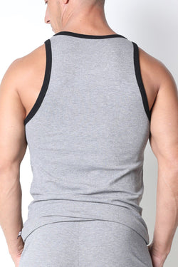 cellBlock 13 Grey Rascal Ribbed Tank Top thumbnail 3