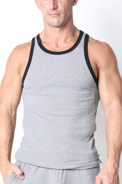 cellBlock 13 Grey Rascal Ribbed Tank Top thumbnail 1