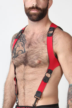 celllBlock 13 Red Spartan Neoprene Reversible Harness thumbnail 2