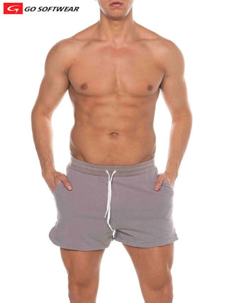 go Softwear Silver Grey Pacific French Terry Shorts w/Pockets