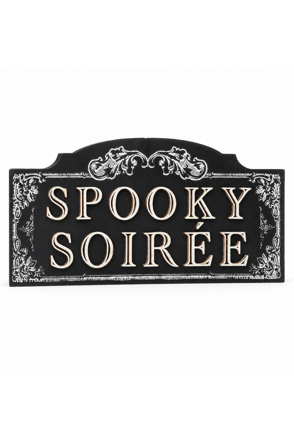 “Spooky Soirée” Gothic Halloween Tabletop Sign