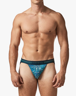pAPI Crystal teal And Pageant Blue 2-Pack Jockstraps thumbnail 1