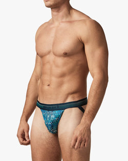 pAPI Crystal teal And Pageant Blue 2-Pack Jockstraps thumbnail 3