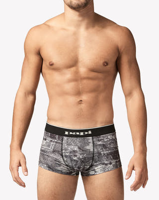 pAPI grey Paisley and Black Beauty 2-Pack Microflex Brazilian Trunks
