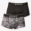 pAPI grey Paisley and Black Beauty 2-Pack Microflex Brazilian Trunks