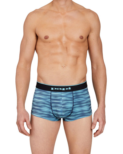 papi Aqua Space Dye and Black Beauty 2-Pack Microflex Brazilian Trunks