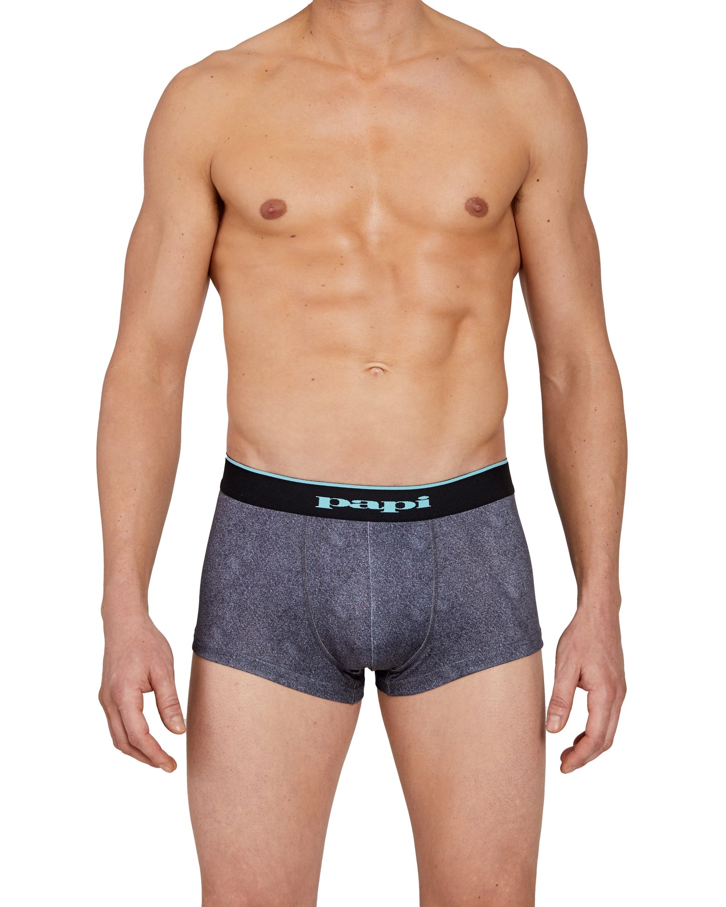 papi Grey Denim and Black Beauty 2-Pack Microflex Brazilian Trunks