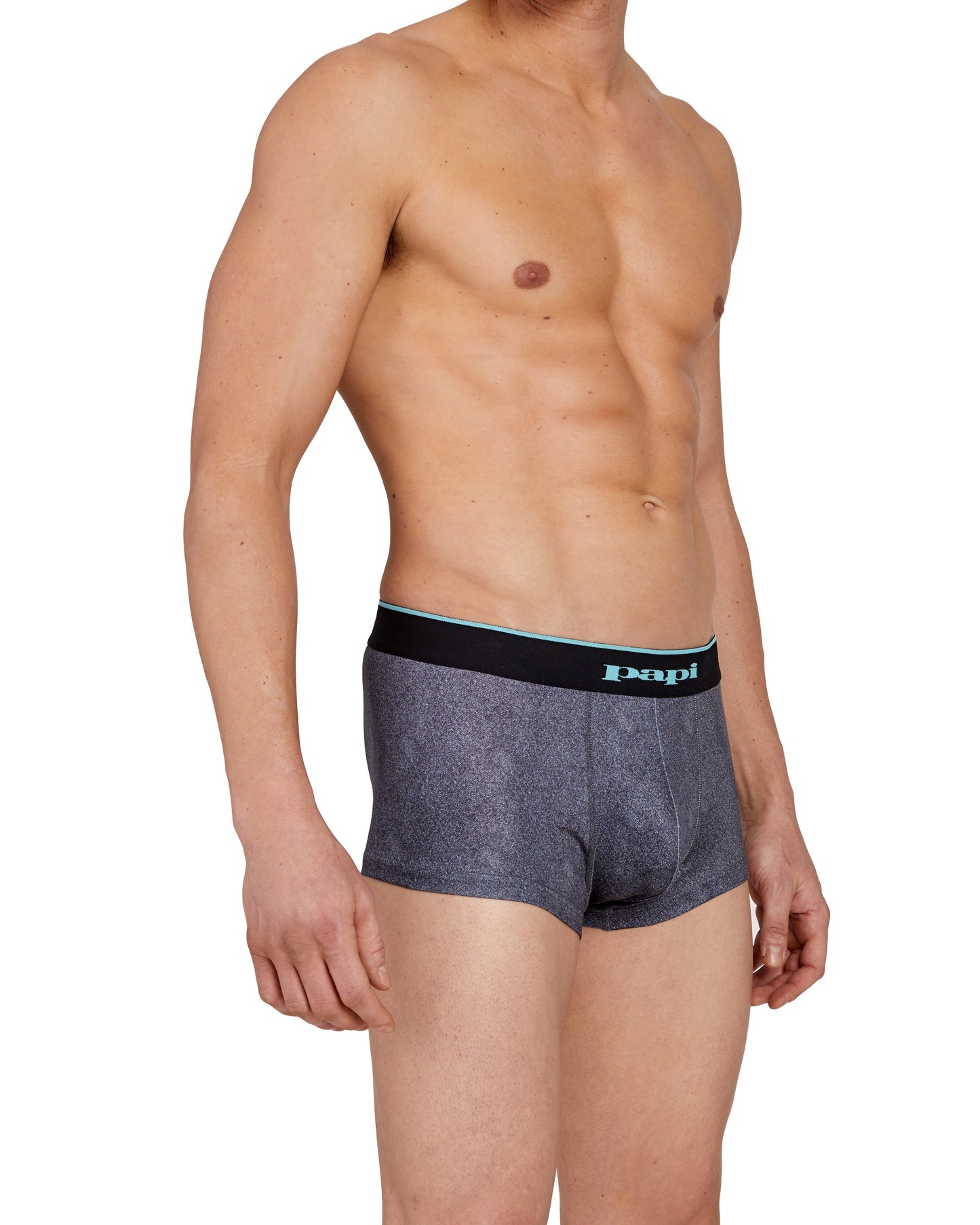 papi Grey Denim and Black Beauty 2-Pack Microflex Brazilian Trunks