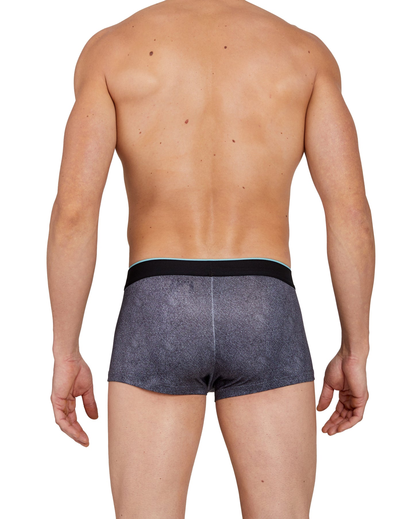 papi Grey Denim and Black Beauty 2-Pack Microflex Brazilian Trunks