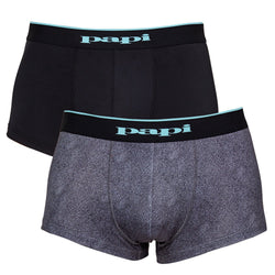 papi Grey Denim and Black Beauty 2-Pack Microflex Brazilian Trunks thumbnail 1