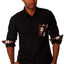 00 Nothing Black Skullgre Button-Up