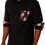 00 Nothing Black Skullgre Button-Up