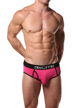 EXCiTE Pink Contrast Mesh Jock Briefs thumbnail 2