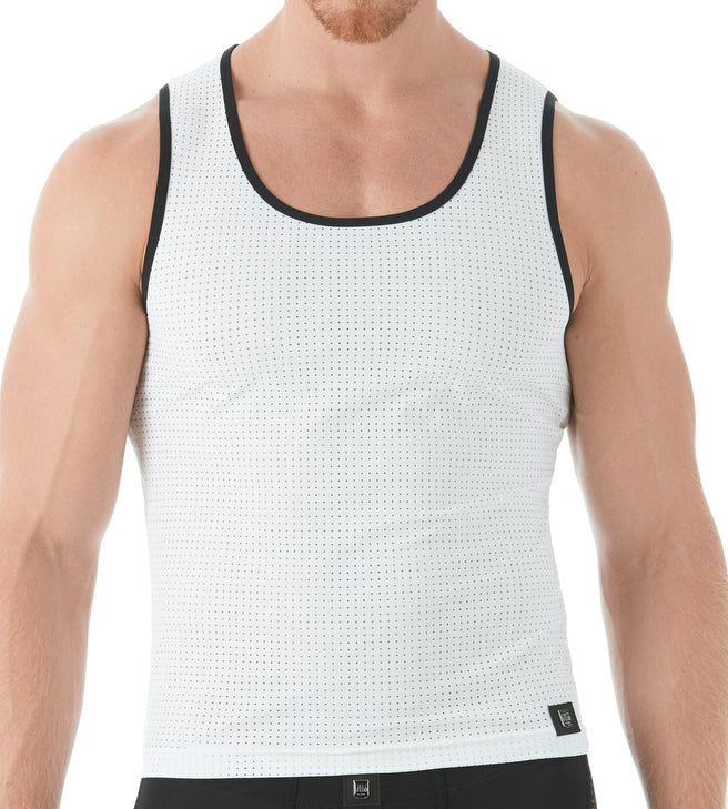 Gregg Homme White Drive Perforated Mesh Tank Top