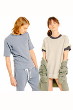Rxmance Unisex Dust Blue Short Sleeve Sweatshirt