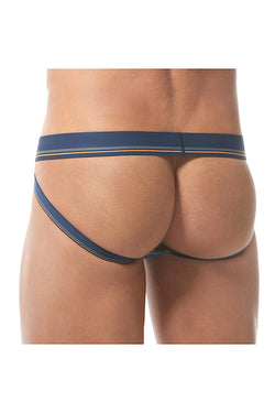Gregg Homme Navy Sense Retro Fly-Front Jockstrap thumbnail 4