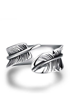 Gomaya Feather Stainless Steel Ring thumbnail 1