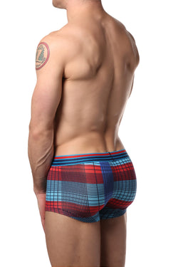 2(X)IST Blue-Jewel Plaid Mod Modal No-Show Trunk thumbnail 2