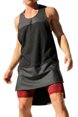 Rufskin Black Tar Oversized Waffle Knit/Rubber Tank thumbnail 1
