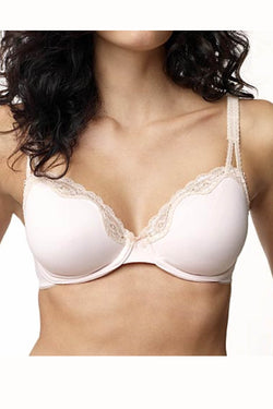 Whimsy by Lunaire Pink/Ivy Aruba Lace Trim Seamless Micro Bra thumbnail 2