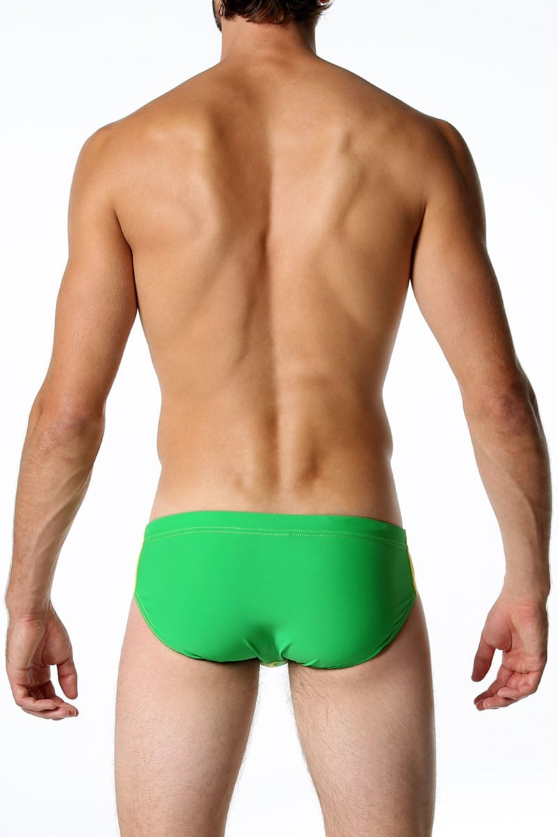 CheapUndies Green Varsity Swim Brief