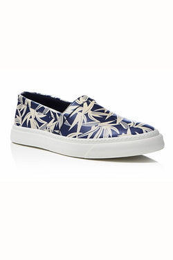 Marc Jacobs Blue/White Leaf-Print Slip-On Sneakers thumbnail 1