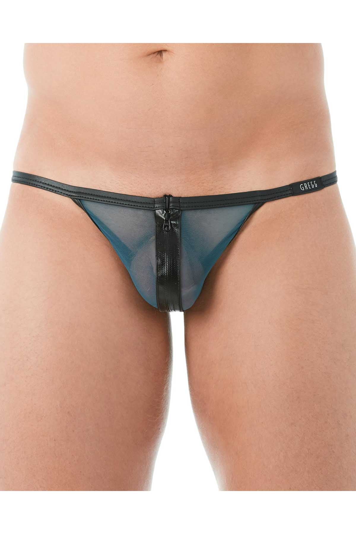 Gregg Homme Blue Break-In Zipper Mesh String