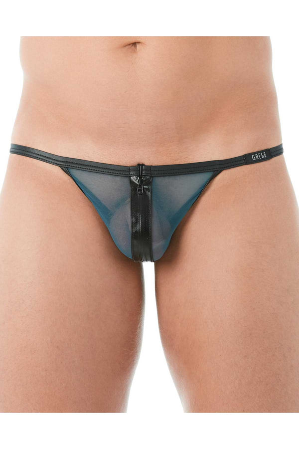 Gregg Homme Blue Break-In Zipper Mesh String