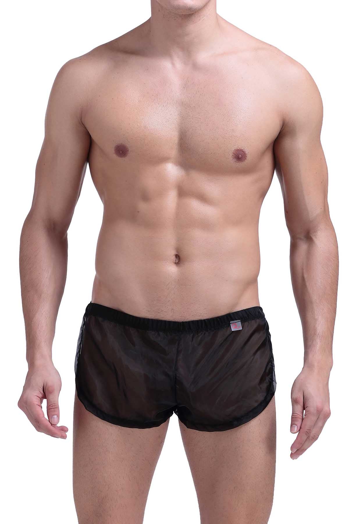 PetitQ Black Sheer Snap Short
