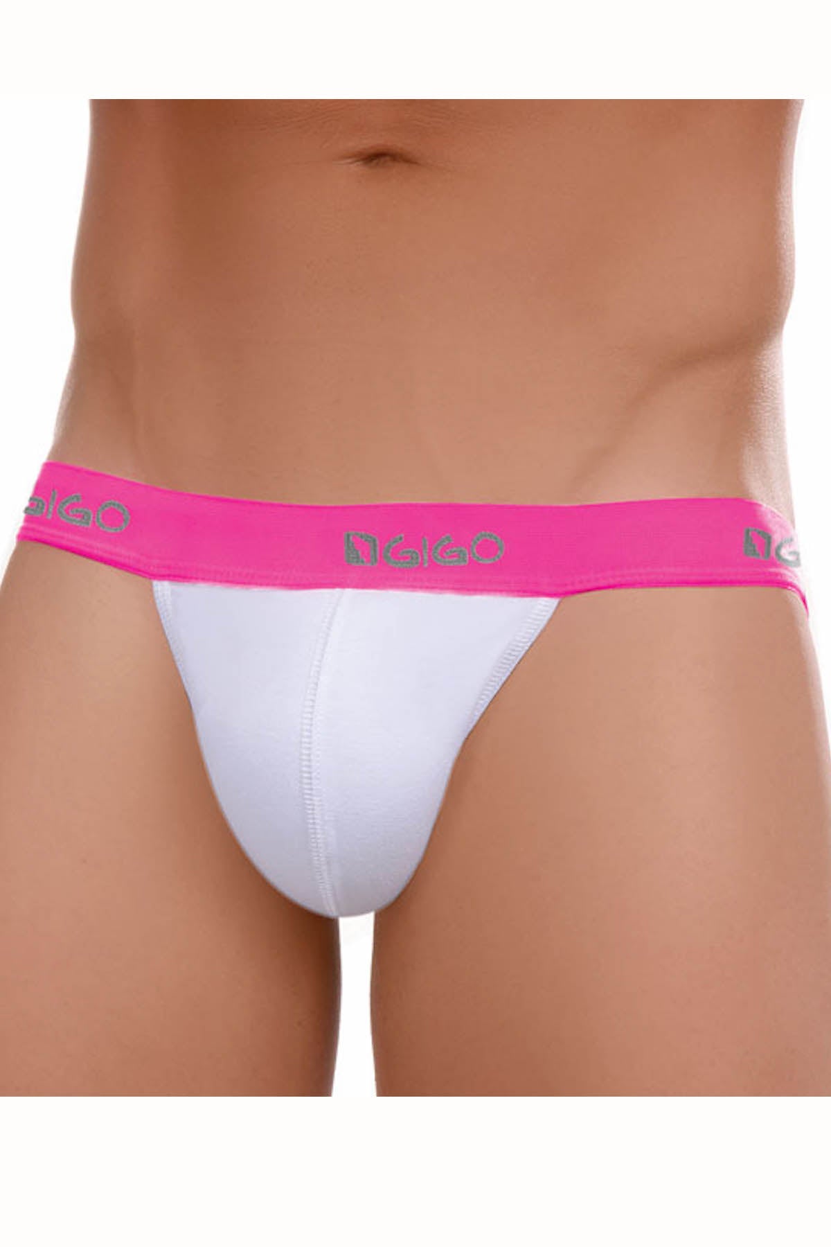 Gigo Traditional White & Fuchsia  Jockstrap