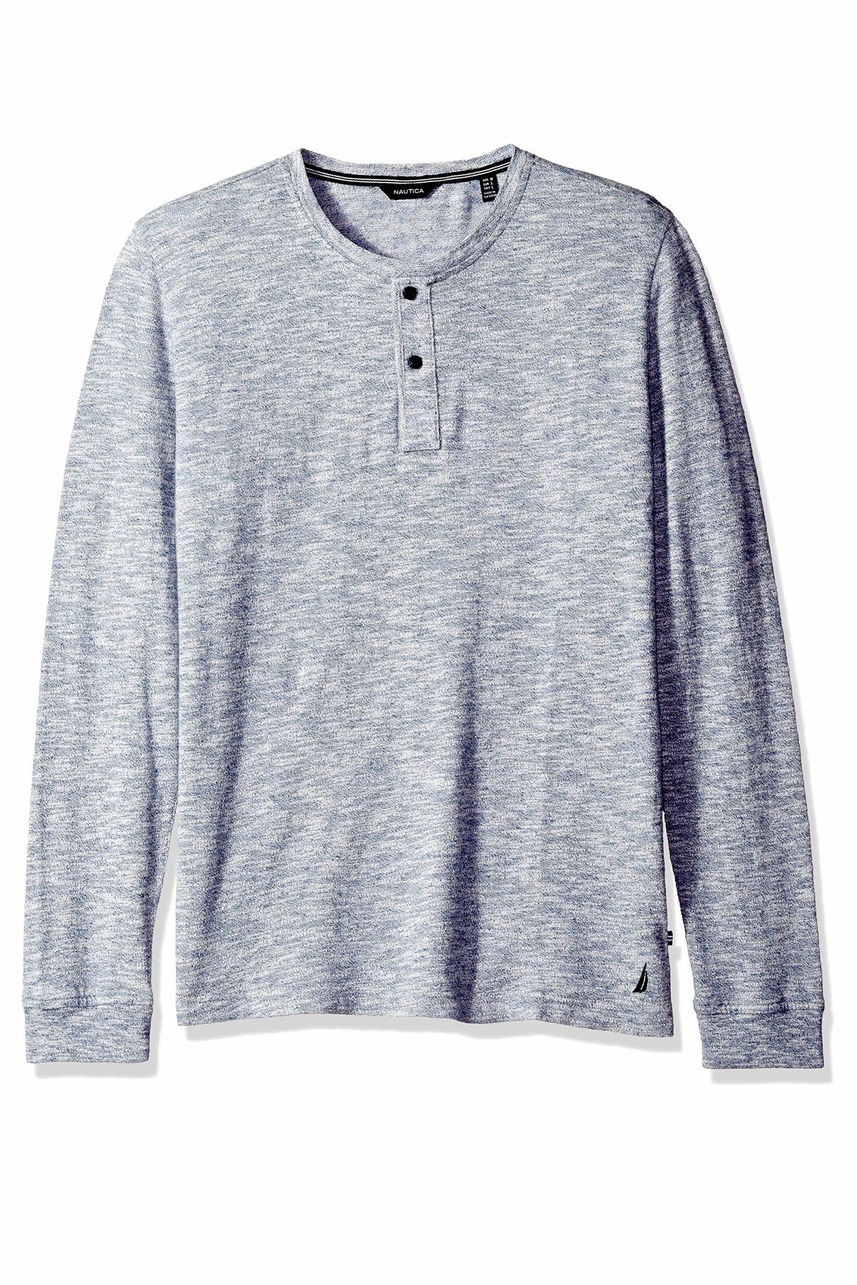 Nautica Anchor-Blue Slim-Fit Long-Sleeve Henley