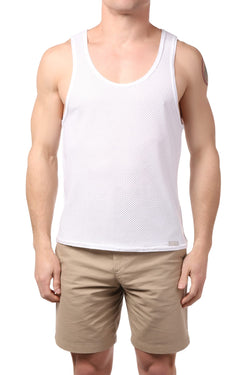Gigo White Zoom Tank Top thumbnail 1