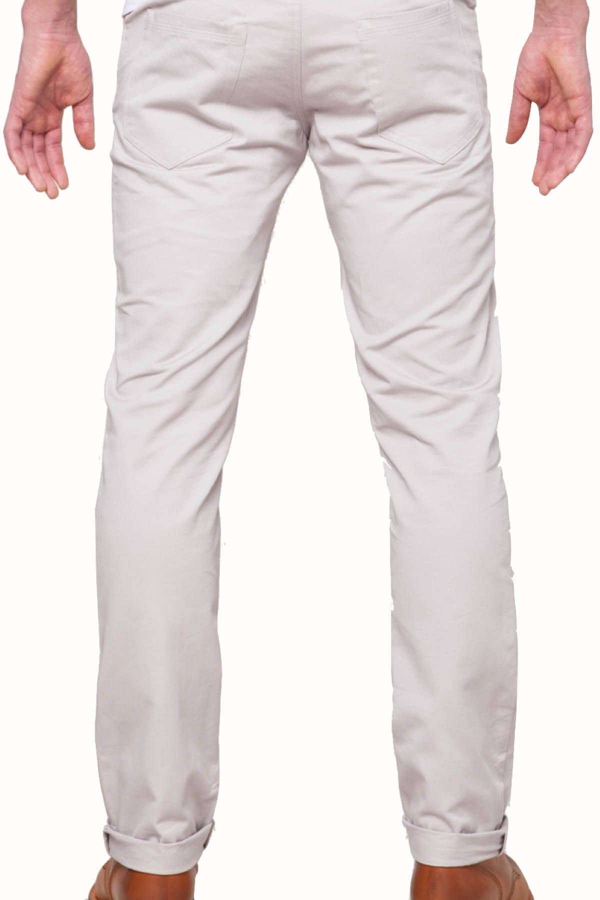 Something Strong Light Grey Straight Leg 5-pocket Pant