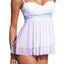 Coquette White/Blue Baby Doll & G-String Set