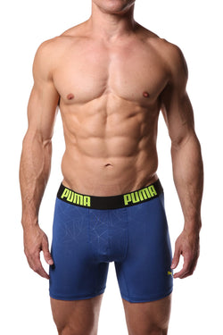 PUMA Blue Geometric Print Boxer Brief thumbnail 1