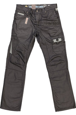 ETO Jeans Black Coated Loose Fit Denim Pant thumbnail 1