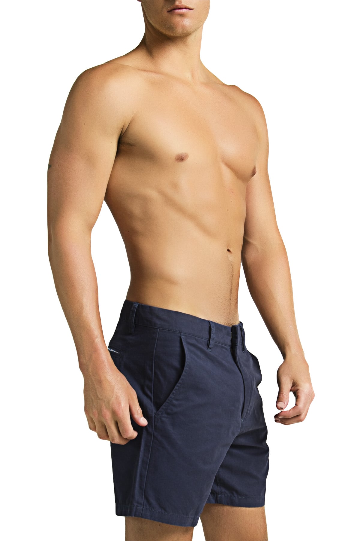 Trend Indigo Washed Chino Short