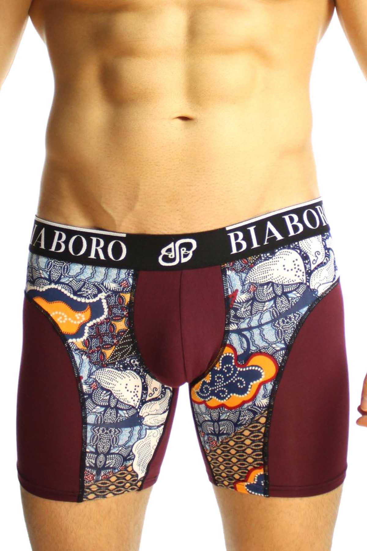 Plum & Floral Print Bamboo Boxer