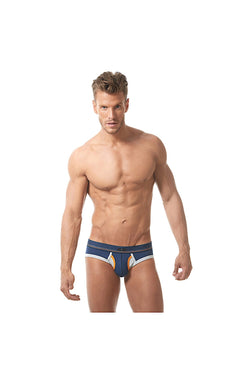 Gregg Homme Navy Sense Ribbed Modal Brief thumbnail 3