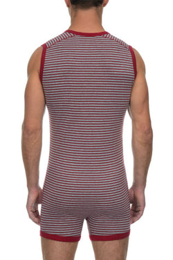 2(X)IST Cranberry & Grey Cropped Bike Suit thumbnail 2