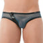 Gregg Homme Blue Break-In Zipper Mesh Brief