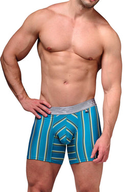 XTREMEN Turquoise Classic Stripes Boxer Brief thumbnail 1