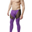 CheapUndies Purple Mesh Panel Performance Tights