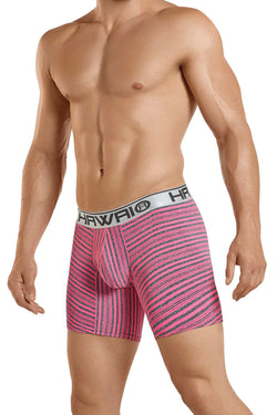 Hawai Hot Pink & Grey Stipe Boxer thumbnail 1